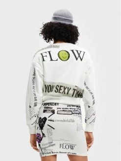 Desigual Γυναίκες Μπλούζες Μπλούζα World Defender 22WWSK54 Λευκό Loose Fit -Εξοδος Desigual Κατάστημα unnamed file 101