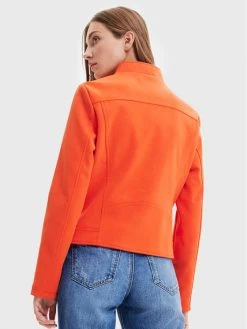 Desigual Γυναίκες Δερμάτινα Μπουφάν Μπουφάν από απομίμηση δέρματος Las Vegas 22WWEW62 Πορτοκαλί Regular Fit -Εξοδος Desigual Κατάστημα unnamed file 1024