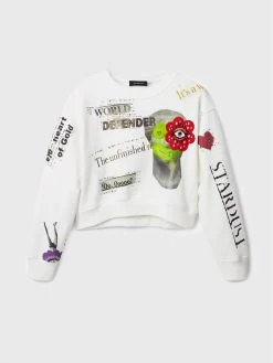 Desigual Γυναίκες Μπλούζες Μπλούζα World Defender 22WWSK54 Λευκό Loose Fit -Εξοδος Desigual Κατάστημα unnamed file 103