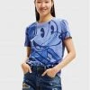 Desigual Γυναίκες T-shirts T-Shirt DISNEY Mickey Μπλε Regular Fit -Εξοδος Desigual Κατάστημα unnamed file 1037