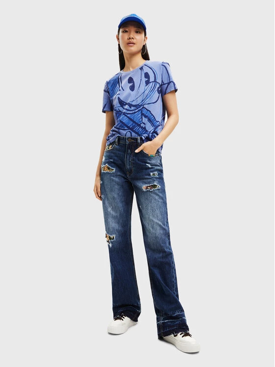 Desigual Γυναίκες T-shirts T-Shirt DISNEY Mickey Μπλε Regular Fit 4 Desigual Γυναίκες T-shirts T-Shirt DISNEY Mickey Μπλε Regular Fit - Image 2