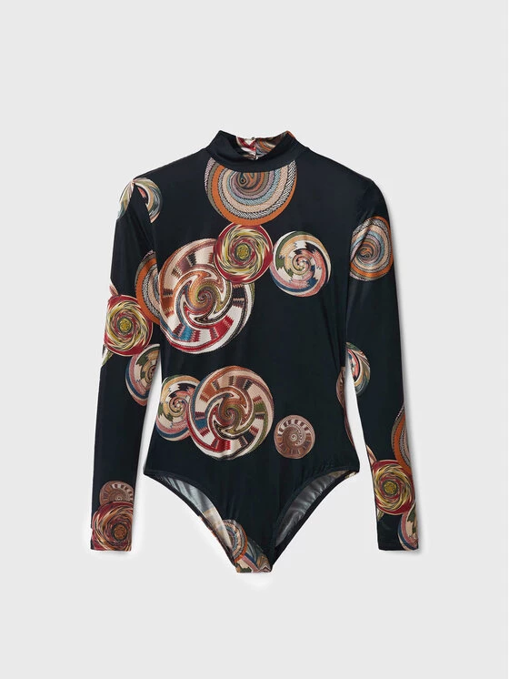 Desigual Γυναίκες Κορμάκια κορμάκι MONSIEUR CHRISTIAN LACROIX 22WWQK10 Μαύρο Slim Fit 7 Desigual Γυναίκες Κορμάκια κορμάκι MONSIEUR CHRISTIAN LACROIX 22WWQK10 Μαύρο Slim Fit - Image 5