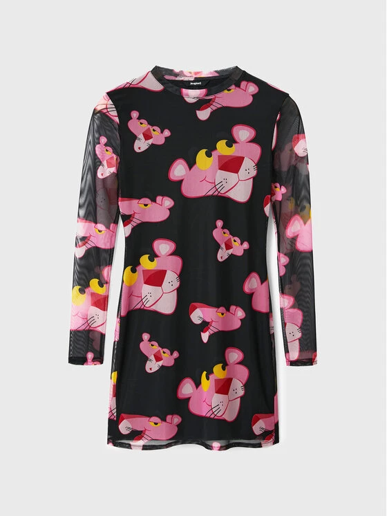 Desigual Γυναίκες Καθημερινά Φορέματα Φόρεμα καθημερινό PINK PANTHER 22WWVK39 Μαύρο Slim Fit 7 Desigual Γυναίκες Καθημερινά Φορέματα Φόρεμα καθημερινό PINK PANTHER 22WWVK39 Μαύρο Slim Fit - Image 5