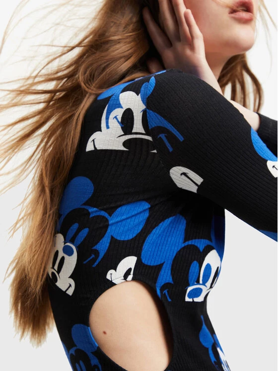 Desigual Γυναίκες Καθημερινά Φορέματα Φόρεμα καθημερινό DISNEY Faces Mickey 22WWVK43 Μαύρο Slim Fit 6 Desigual Γυναίκες Καθημερινά Φορέματα Φόρεμα καθημερινό DISNEY Faces Mickey 22WWVK43 Μαύρο Slim Fit - Image 4