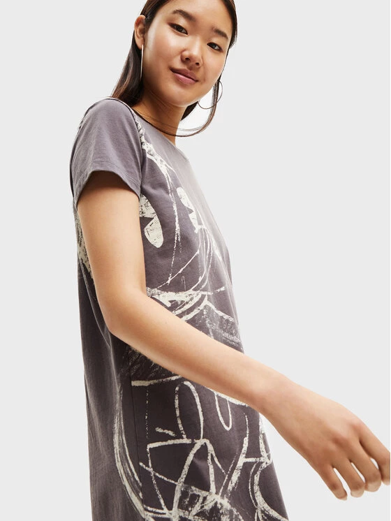 Desigual Γυναίκες Καθημερινά Φορέματα Φόρεμα καθημερινό DISNEY Mickey Hug 22WWVK60 Γκρι Regular Fit 6 Desigual Γυναίκες Καθημερινά Φορέματα Φόρεμα καθημερινό DISNEY Mickey Hug 22WWVK60 Γκρι Regular Fit - Image 4