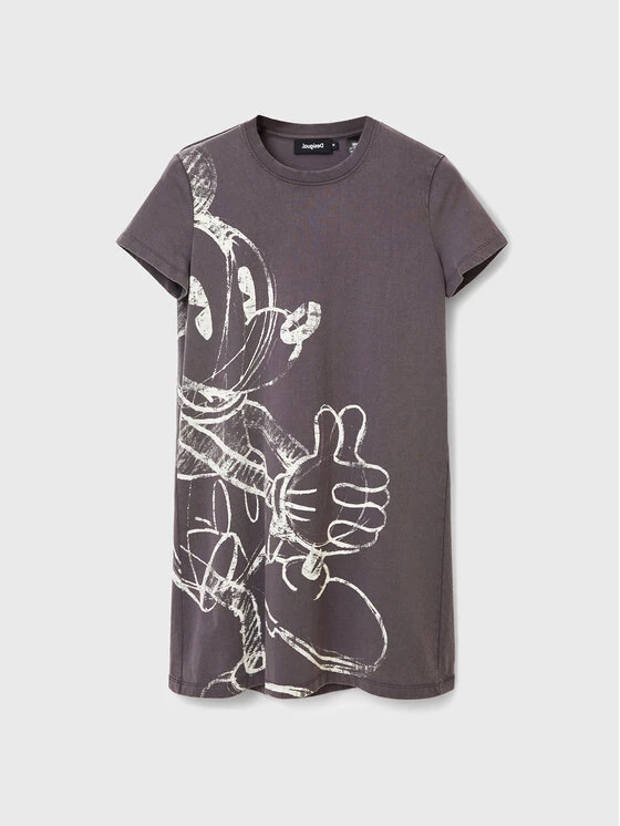 Desigual Γυναίκες Καθημερινά Φορέματα Φόρεμα καθημερινό DISNEY Mickey Hug 22WWVK60 Γκρι Regular Fit 7 Desigual Γυναίκες Καθημερινά Φορέματα Φόρεμα καθημερινό DISNEY Mickey Hug 22WWVK60 Γκρι Regular Fit - Image 5