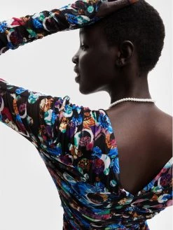 Desigual Γυναίκες Κοκτέιλ Φορέματα Φόρεμα κοκτέιλ MONSIEUR CHRISTIAN LACROIX Confetti 22WWVK36 Μαύρο Slim Fit -Εξοδος Desigual Κατάστημα unnamed file 1095