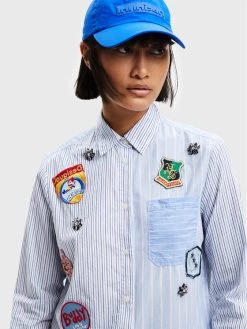 Desigual Γυναίκες Casual Πουκάμισα Πουκάμισο Lian 22WWCW36 Μπλε Regular Fit -Εξοδος Desigual Κατάστημα unnamed file 1110