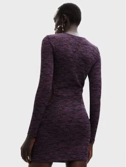 Desigual Γυναίκες Πλεκτά Φορέματα Φόρεμα υφασμάτινο Michigan 22WWVK75 Μωβ Slim Fit -Εξοδος Desigual Κατάστημα unnamed file 1119