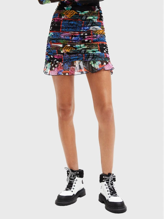 Desigual Γυναίκες Φούστα Mini MONSIEUR CHRISTIAN LACROIX Party 22WWFK04 Έγχρωμο Slim Fit 3 Desigual Γυναίκες Φούστα Mini MONSIEUR CHRISTIAN LACROIX Party 22WWFK04 Έγχρωμο Slim Fit