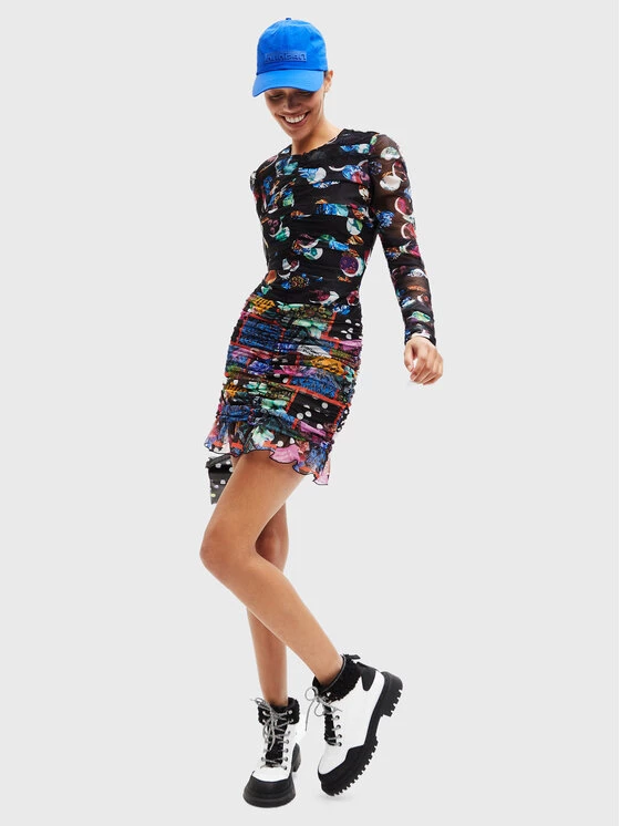 Desigual Γυναίκες Φούστα Mini MONSIEUR CHRISTIAN LACROIX Party 22WWFK04 Έγχρωμο Slim Fit 4 Desigual Γυναίκες Φούστα Mini MONSIEUR CHRISTIAN LACROIX Party 22WWFK04 Έγχρωμο Slim Fit - Image 2