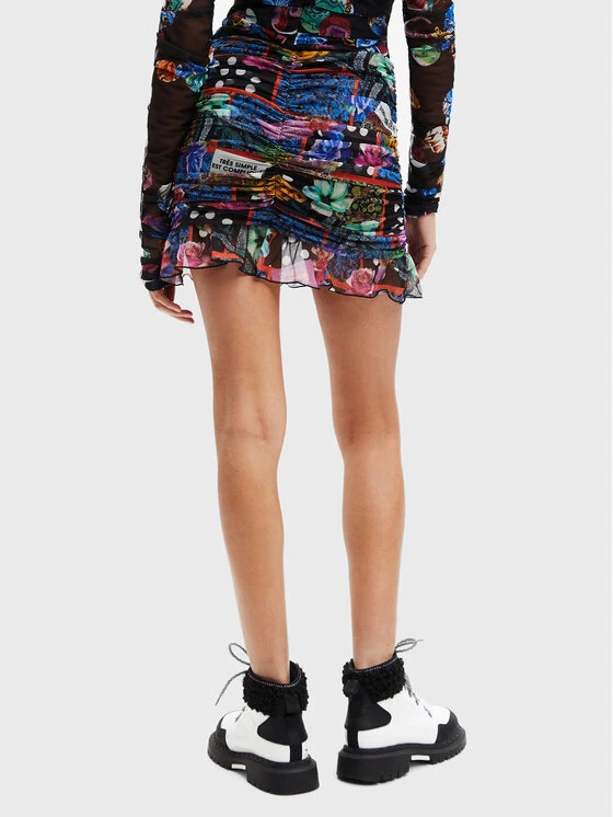 Desigual Γυναίκες Φούστα Mini MONSIEUR CHRISTIAN LACROIX Party 22WWFK04 Έγχρωμο Slim Fit 5 Desigual Γυναίκες Φούστα Mini MONSIEUR CHRISTIAN LACROIX Party 22WWFK04 Έγχρωμο Slim Fit - Image 3