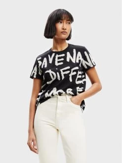 Desigual Γυναίκες T-shirts T-Shirt Enya 22WWTK21 Μαύρο Regular Fit