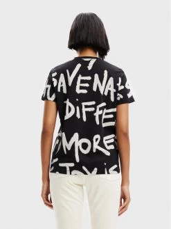Desigual Γυναίκες T-shirts T-Shirt Enya 22WWTK21 Μαύρο Regular Fit -Εξοδος Desigual Κατάστημα unnamed file 1145