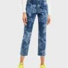 Desigual Γυναίκες Straight Leg Τζιν Antonia 22WWDD20 Μπλε Regular Fit