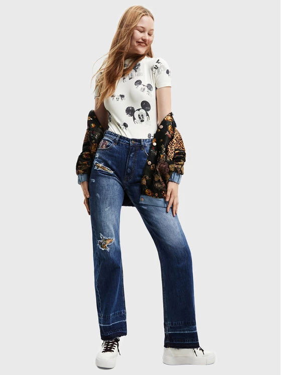 Desigual Γυναίκες Κορμάκια κορμάκι DISNEY Mickey 22WWQK08 Μπεζ Slim Fit 4 Desigual Γυναίκες Κορμάκια κορμάκι DISNEY Mickey 22WWQK08 Μπεζ Slim Fit - Image 2