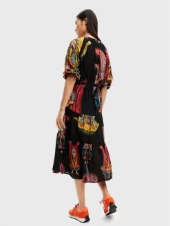 Desigual Γυναίκες Καθημερινά Φορέματα Φόρεμα καθημερινό MONSIEUR CHRISTIAN LACROIX Odyssey 22WWVW29 Μαύρο Regular Fit -Εξοδος Desigual Κατάστημα unnamed file 1177