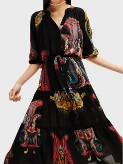 Desigual Γυναίκες Καθημερινά Φορέματα Φόρεμα καθημερινό MONSIEUR CHRISTIAN LACROIX Odyssey 22WWVW29 Μαύρο Regular Fit -Εξοδος Desigual Κατάστημα unnamed file 1178