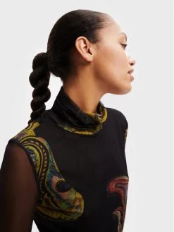 Desigual Γυναίκες Μπλουζάκια Μπλουζάκι MONSIEUR CHRISTIAN LACROIX Friends 22WWTK39 Μαύρο Slim Fit -Εξοδος Desigual Κατάστημα unnamed file 1188