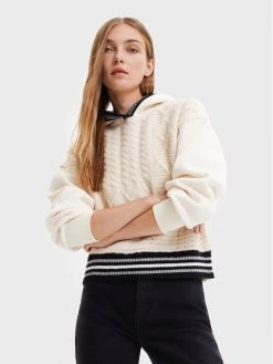Desigual Γυναίκες Πουλόβερ Zia 22WWSK11 Εκρού Loose Fit