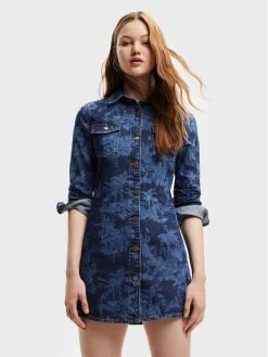 Desigual Γυναίκες Τζιν Φορέματα Φόρεμα τζιν Tina 22WWVD01 Σκούρο μπλε Slim Fit