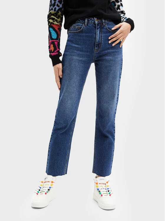 Desigual Γυναίκες Straight Leg Τζιν Kerell 22WWDD26 Σκούρο μπλε Straight Fit 3 Desigual Γυναίκες Straight Leg Τζιν Kerell 22WWDD26 Σκούρο μπλε Straight Fit