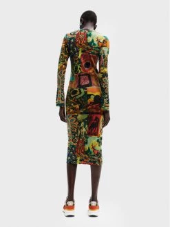 Desigual Γυναίκες Πλεκτά Φορέματα Φόρεμα υφασμάτινο MONSIEUR CHRISTIAN LACROIX Universe 22WWVF03 Έγχρωμο Slim Fit -Εξοδος Desigual Κατάστημα unnamed file 1231