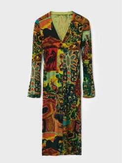 Desigual Γυναίκες Πλεκτά Φορέματα Φόρεμα υφασμάτινο MONSIEUR CHRISTIAN LACROIX Universe 22WWVF03 Έγχρωμο Slim Fit -Εξοδος Desigual Κατάστημα unnamed file 1233