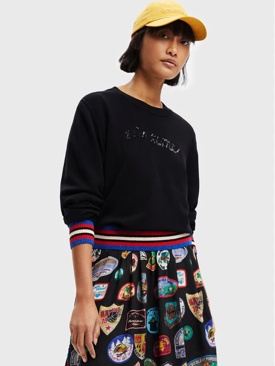 Desigual Γυναίκες Πουλόβερ Mara 22WWJF15 Μαύρο Regular Fit 3 Desigual Γυναίκες Πουλόβερ Mara 22WWJF15 Μαύρο Regular Fit