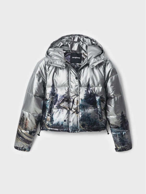 Desigual Γυναίκες Χειμωνιάτικα Μπουφάν Μπουφάν πουπουλένιο Vintage 22WWEW70 Ασημί Regular Fit 3 Desigual Γυναίκες Χειμωνιάτικα Μπουφάν Μπουφάν πουπουλένιο Vintage 22WWEW70 Ασημί Regular Fit