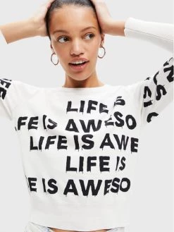 Desigual Γυναίκες Πουλόβερ Bet 22WWJFAB Λευκό Regular Fit -Εξοδος Desigual Κατάστημα unnamed file 1273