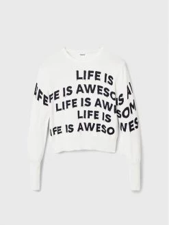 Desigual Γυναίκες Πουλόβερ Bet 22WWJFAB Λευκό Regular Fit -Εξοδος Desigual Κατάστημα unnamed file 1274