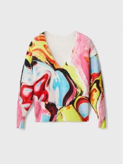 Desigual Γυναίκες Πουλόβερ Eucenia 22WWJF27 Έγχρωμο Oversize -Εξοδος Desigual Κατάστημα unnamed file 128