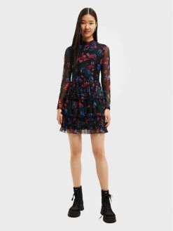 Desigual Γυναίκες Κοκτέιλ Φορέματα Φόρεμα κοκτέιλ MONSIEUR CHRISTIAN LACROIX Sea 22WWVK41 Μαύρο Regular Fit