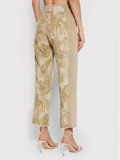 Desigual Γυναίκες Υφασμάτινα Παντελόνια Παντελόνι υφασμάτινο Jungle 22SWPW21 Πράσινο Regular Fit -Εξοδος Desigual Κατάστημα unnamed file 1312