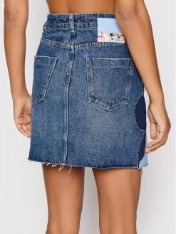Desigual Γυναίκες Mini Φούστα τζιν DISNEY Mickey Patch 22SWFD10 Σκούρο μπλε Regular Fit -Εξοδος Desigual Κατάστημα unnamed file 1322