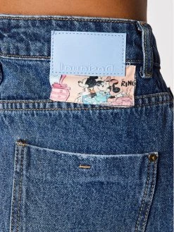 Desigual Γυναίκες Mini Φούστα τζιν DISNEY Mickey Patch 22SWFD10 Σκούρο μπλε Regular Fit -Εξοδος Desigual Κατάστημα unnamed file 1323