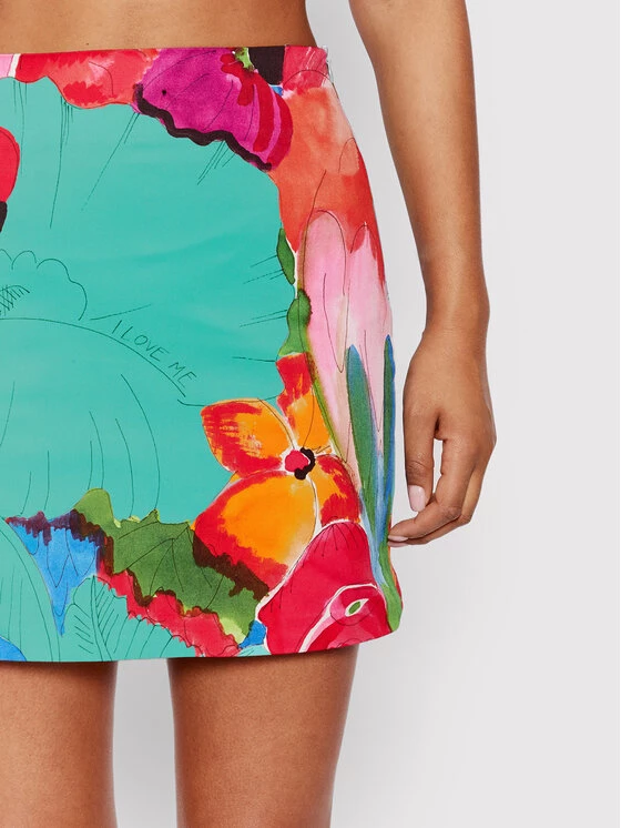 Desigual Γυναίκες Mini Φούστα σε γραμμή Α Rodas 22SWFW13 Πράσινο Regular Fit 6 Desigual Γυναίκες Mini Φούστα σε γραμμή Α Rodas 22SWFW13 Πράσινο Regular Fit - Image 4