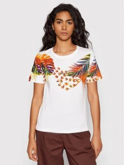 Desigual Γυναίκες T-shirts T-Shirt Minneapolis 22SWTK78 Μπεζ Regular Fit
