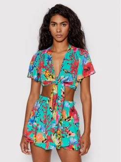 Desigual Γυναίκες Μπλουζάκια Μπλουζάκι Amaranta 22SWMW14 Πράσινο Relaxed Fit