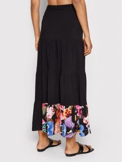 Desigual Γυναίκες Φούστα Maxi MONSIEUR CHRISTIAN LACROIX Le Mans 22SWFW10 Μαύρο Relaxed Fit -Εξοδος Desigual Κατάστημα unnamed file 1368