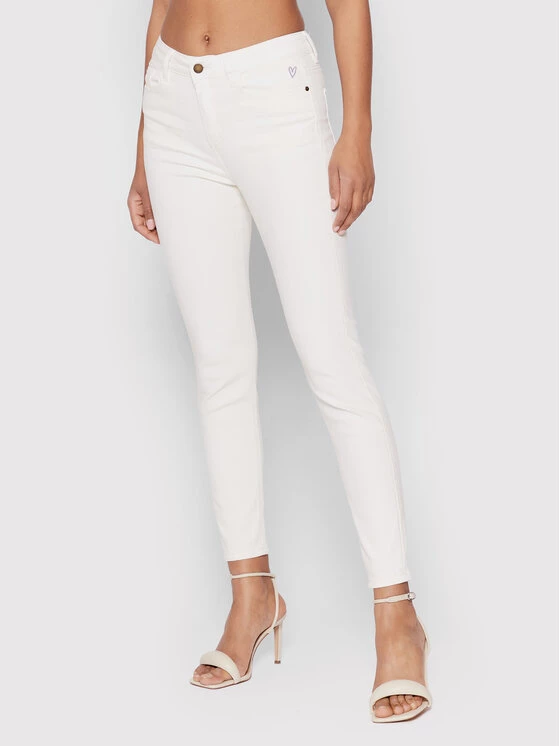 Desigual Γυναίκες Τζιν Basic Core 22SWDD04 Λευκό Skinny Fit 3 Desigual Γυναίκες Τζιν Basic Core 22SWDD04 Λευκό Skinny Fit