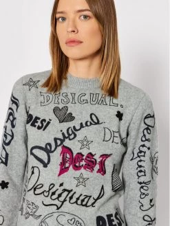 Desigual Γυναίκες Πουλόβερ Paloma 21WWJFAE Γκρι Regular Fit -Εξοδος Desigual Κατάστημα unnamed file 1420