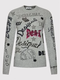 Desigual Γυναίκες Πουλόβερ Paloma 21WWJFAE Γκρι Regular Fit -Εξοδος Desigual Κατάστημα unnamed file 1421