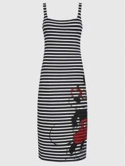 Desigual Γυναίκες Πλεκτά Φορέματα Φόρεμα υφασμάτινο DISNEY Mickey Sunglasses 22SWVK40 Μαύρο Slim Fit -Εξοδος Desigual Κατάστημα unnamed file 1426