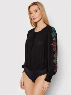 Desigual Γυναίκες Κορμάκια κορμάκι Candy 22SWBW47 Μαύρο Regular Fit