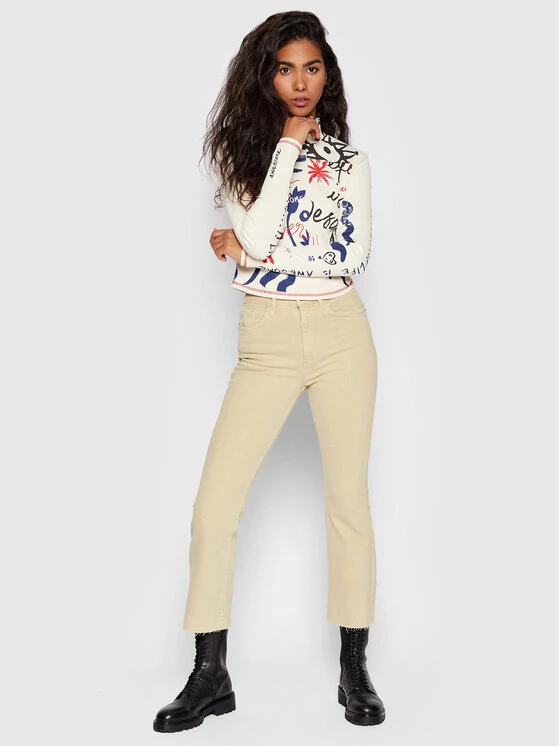 Desigual Γυναίκες Straight Leg Τζιν Marlon 22SWDD28 Μπεζ Regular Fit 4 Desigual Γυναίκες Straight Leg Τζιν Marlon 22SWDD28 Μπεζ Regular Fit - Image 2