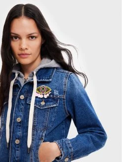 Desigual Γυναίκες Τζιν Μπουφάν Τζιν μπουφάν Jacksonville 22WWED46 Σκούρο μπλε Regular Fit -Εξοδος Desigual Κατάστημα unnamed file 147