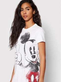 Desigual Γυναίκες Καθημερινά Φορέματα Φόρεμα καθημερινό DISNEY My Mickey 22SWVK41 Λευκό Regular Fit -Εξοδος Desigual Κατάστημα unnamed file 1477