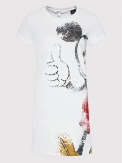 Desigual Γυναίκες Καθημερινά Φορέματα Φόρεμα καθημερινό DISNEY My Mickey 22SWVK41 Λευκό Regular Fit -Εξοδος Desigual Κατάστημα unnamed file 1478